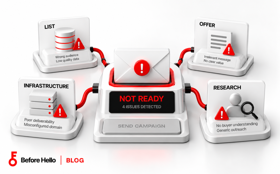 Why most outbound email campaigns fail before the first email is sent?